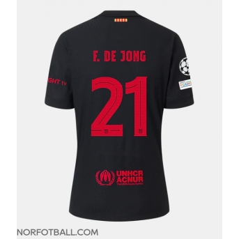 Billige Fotballdrakt Barcelona Frenkie de Jong #21 Replika Bortedrakt 2024-25 Kortermet
